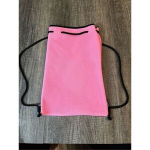 Pink Mesh Neoprene Triangl Bikini Drawstring Bag